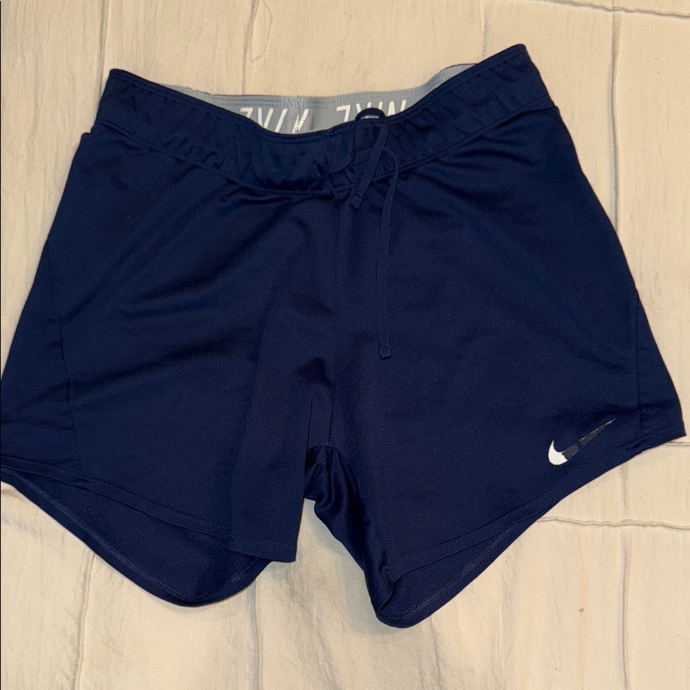 Nike Blue Athletic Shorts with Elastic Waistband